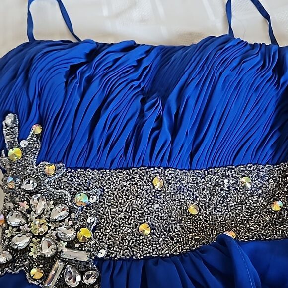 Bicici Women's Spaghetti Straps Rushed Top With Embellishment Belt Maxi DressL/M - Picture 16 of 16